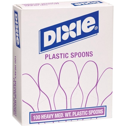 Dixie Heavy Medium-weight Disposable Soup Spoons Grab-N-Go by GP Pro (SM207CT)