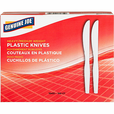 Genuine Joe Heavyweight Disposable Knives (GJO10431CT)