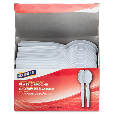 Genuine Joe Heavyweight Disposable Spoons (GJO10432CT)