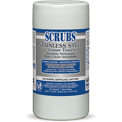 SCRUBS Stainless Steel Cleaner Wipes (ITW91930CT)