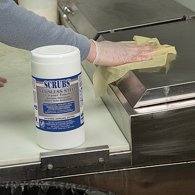 SCRUBS Stainless Steel Cleaner Wipes (ITW91930CT)