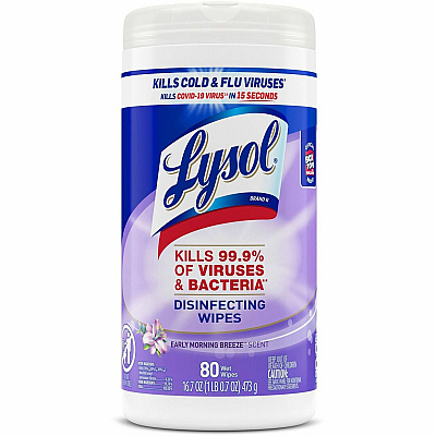 LYSOL Early Morning Breeze Disinfecting Wipes (RAC89347CT)