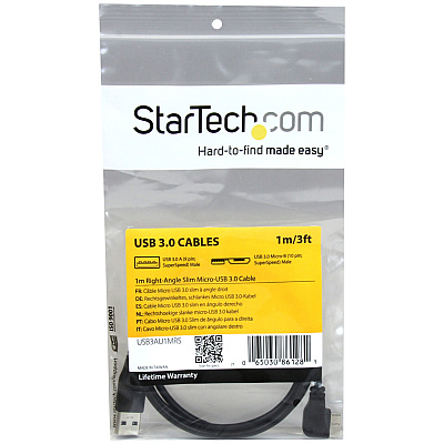 StarTech 1m 3ft Slim Micro Usb 3.0 Cable - M/m (USB3AU1MRS)