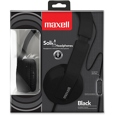 Maxell Solid2 Black Headphones (290103)