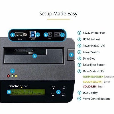 StarTech Usb 3.0 Standalone Drive Eraser & Dock (SDOCK1EU3P)