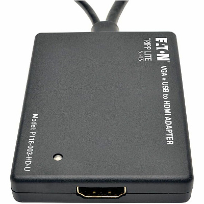 Eaton Tripp Lite Series VGA to HDMI Active Adapter Cable with Audio and USB Power (M/F), 1080p, 6 in. (15.2 cm) (P116003HDU)