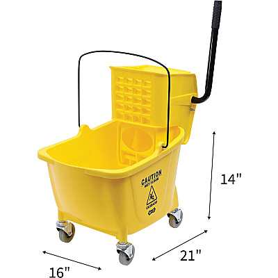 Genuine Joe 35-quart Side Press Mop Bucket & Wringer Combo (GJO02347)
