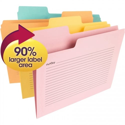 Smead SuperTab 1/3 Tab Cut Letter Recycled Top Tab File Folder (11650)