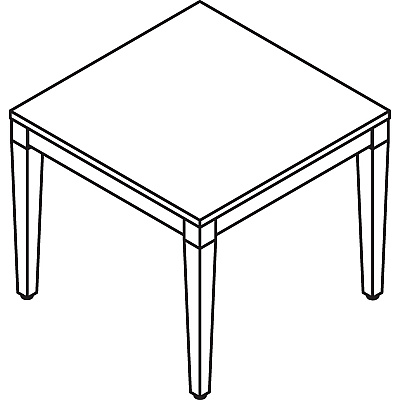 Lorell Solid Wood Corner Table (LLR59543)