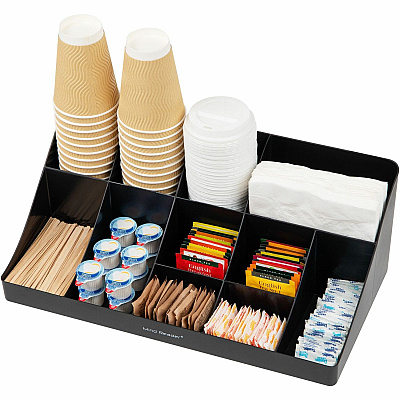 Mind Reader EMS Mind Coffee Condiment Organizer (EMSCOMORGBLK)