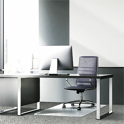 Cleartex Heavy Duty Glass Chair Mat for Hard Floors & Carpets - 40" x 53" (FLR124053EG)