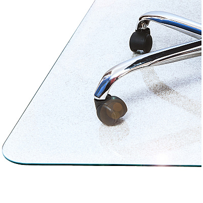 Cleartex Heavy Duty Glass Chair Mat for Hard Floors & Carpets - 40" x 53" (FLR124053EG)