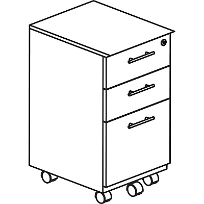 Mayline Medina Box/Box/File Mobile Pedestal (MLNMNBBFLGS)