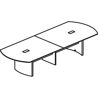 Mayline Gray Laminate Conference Table Panel Base (MLNMNCBLGS)