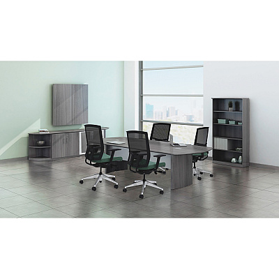 Mayline Gray Laminate Medina Conference Tabletop (MLNMNCT120TLGS)