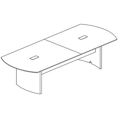 Mayline Gray Laminate Medina Conference Tabletop (MLNMNCT120TLGS)
