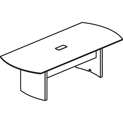 Mayline Gray Laminate Medina Conference Tabletop (MLNMNCT96LGS)
