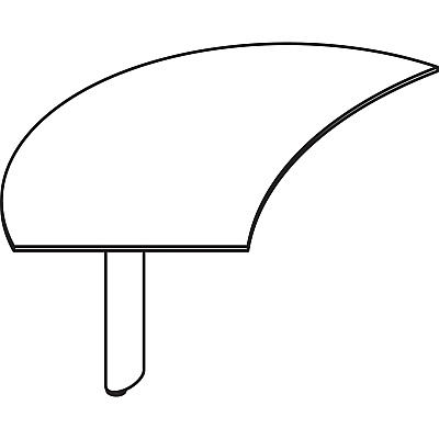 Mayline Medina Curved Desk Extension, Right (MLNMNEXTRLGS)