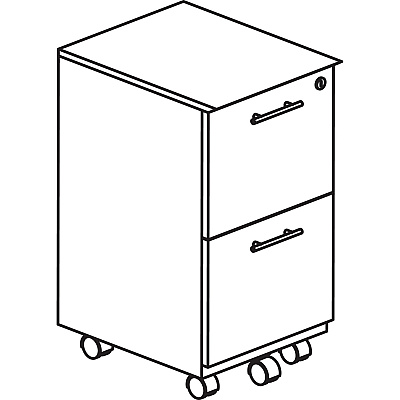 Mayline Gray Laminate File/File Mobile Pedestal File (MLNMNFFLGS)