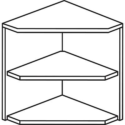Mayline Medina Corner Support for Hutches (MLNMNPOLGS)
