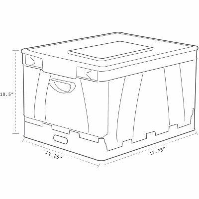 Storex Collapsible Storage Crate (STX61809U04C)