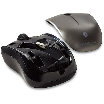 Verbatim Bluetooth Wireless Tablet Multi-Trac Blue LED Mouse - Graphite (98590)
