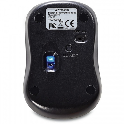 Verbatim Bluetooth Wireless Tablet Multi-Trac Blue LED Mouse - Graphite (98590)