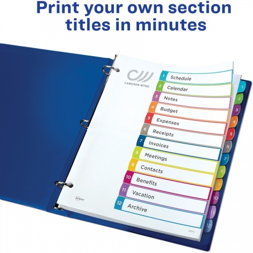 Avery Ready Index Custom TOC Binder Dividers (11843)