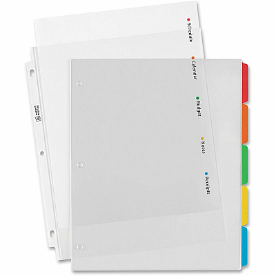 Avery Clear Easy View Durable Plastic Dividers 5 tabs, 1 set (AVE16740)