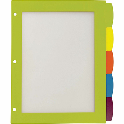 Avery Big Tab UltraLast Plastic Dividers for Laser and Inkjet Printers, 5 tabs (AVE24900)