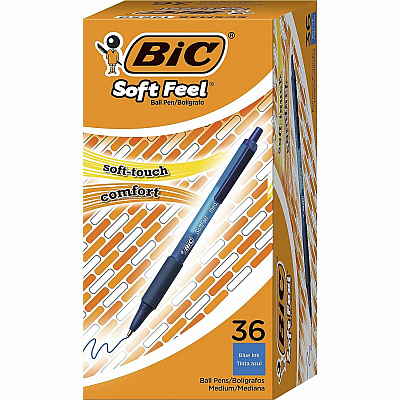 BIC SoftFeel Retractable Ball Pens (BICSCSM361BE)
