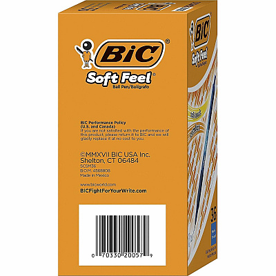 BIC SoftFeel Retractable Ball Pens (BICSCSM361BE)