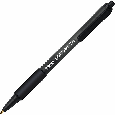 BIC SoftFeel Retractable Ball Pens (BICSCSM361BK)