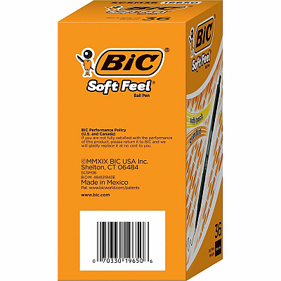 BIC SoftFeel Retractable Ball Pens (BICSCSM361BK)