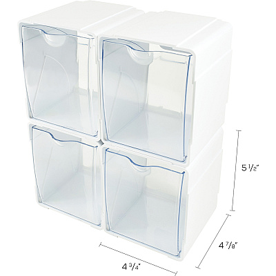deflecto Tilt Bin Interlocking Storage Organizer (DEF421103)