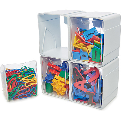 deflecto Tilt Bin Interlocking Storage Organizer (DEF421103)