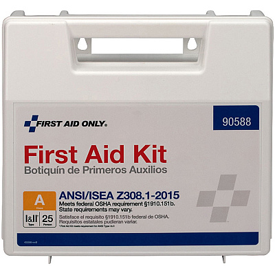 First Aid Only 25-Person Bulk Plastic First Aid Kit - ANSI Compliant (FAO90588)