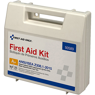 First Aid Only 25-Person Bulk Plastic First Aid Kit - ANSI Compliant (FAO90589)