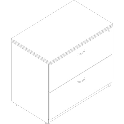Lorell Chateau Series Lateral File - 2-Drawer (LLR34313)