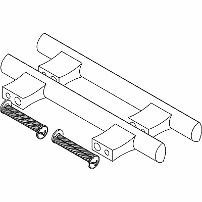 Lorell Chateau Series Laminate Drawer Modern Pulls (LLR34346)