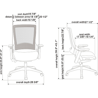 Lorell Serenity Series Executive Multifunction High-back Chair (LLR59529)