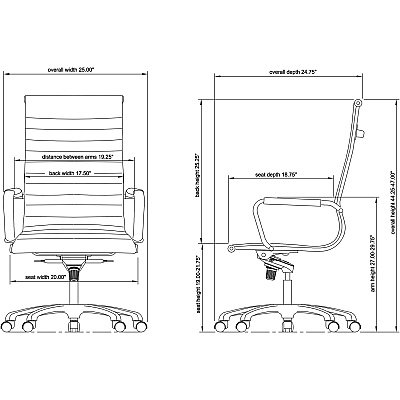 Lorell Modern Executive High-Back Office Chair (LLR59537)