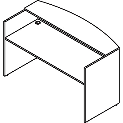 Lorell Essentials Series Front Reception Desk (LLR59582)