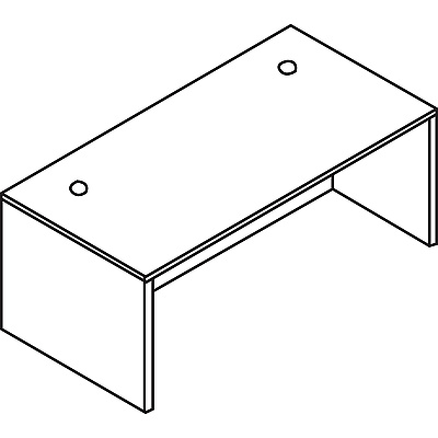 Lorell Essentials Series Rectangular Desk Shell (LLR69968)