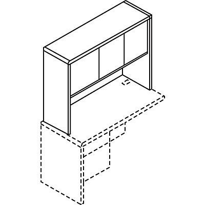 Lorell Essentials Series Stack-on Hutch with Doors (LLR69978)