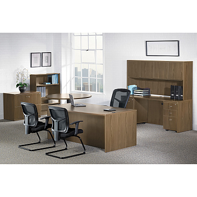 Lorell Essentials Series Stack-on Hutch with Doors (LLR69978)
