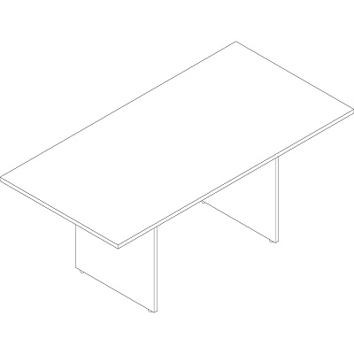 Lorell Essentials Rectangular Modular Conference Table (LLR69996)