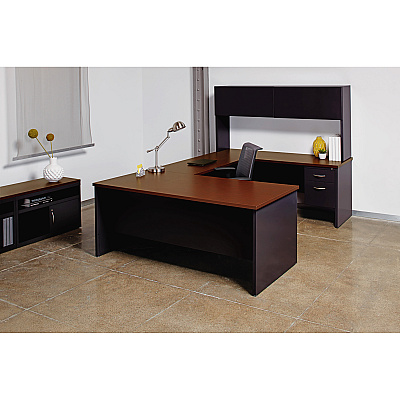Lorell Fortress Modular Series Double-Pedestal Desk (LLR79139)