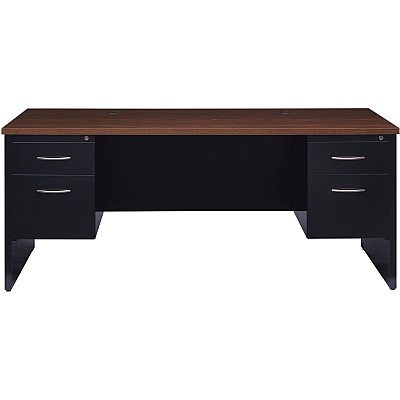 Lorell Fortress Modular Series Double-Pedestal Desk (LLR79139)