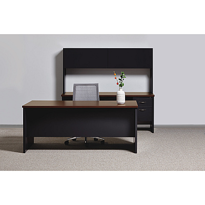 Lorell Fortress Modular Series Double-Pedestal Desk (LLR79139)